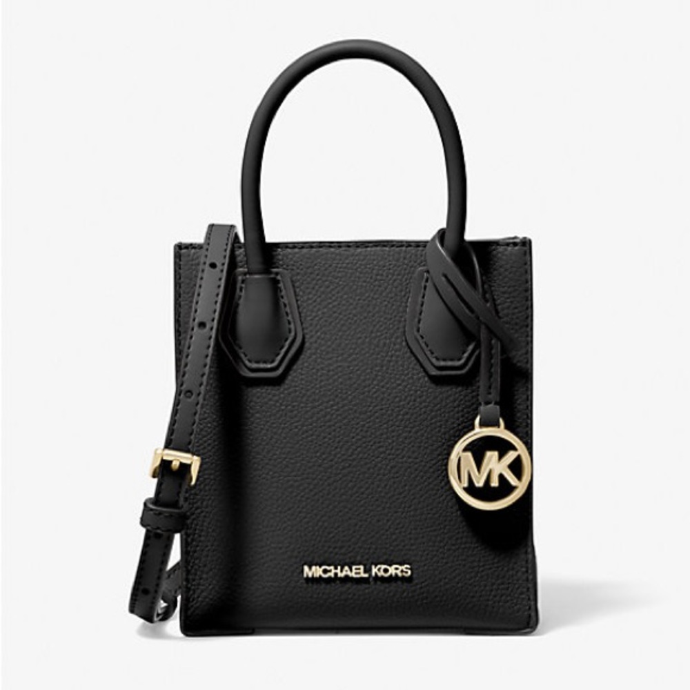 Michael Kors Mercer Black Mini Crossbody Bag with Handles